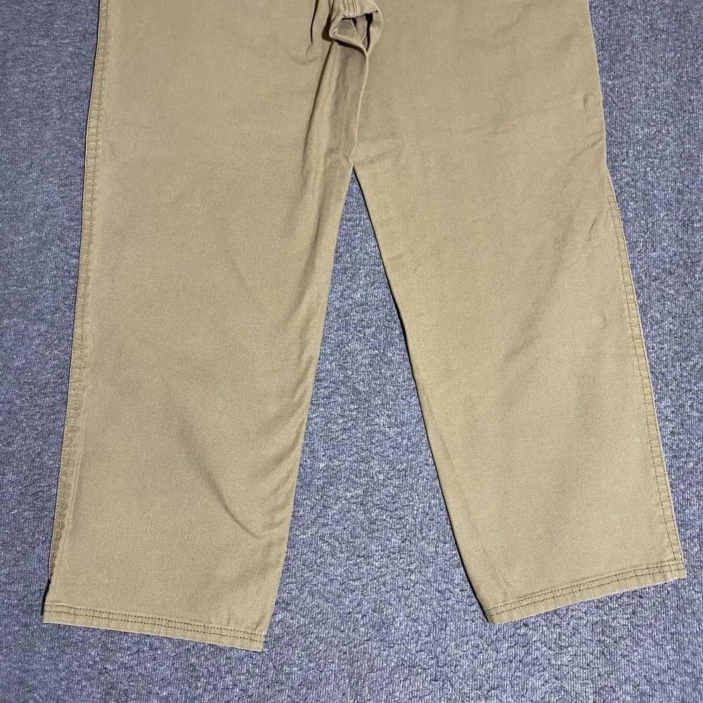 GH Bass & Co Mens Canvas Work Pants Tan Brown 40x30 Straight Leg Utility Skater